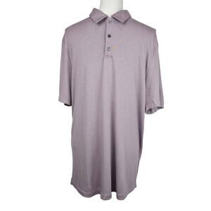 THEORY Men's Size XL Purple Polo 3 Button Pullover Short Sleeve Shirt
